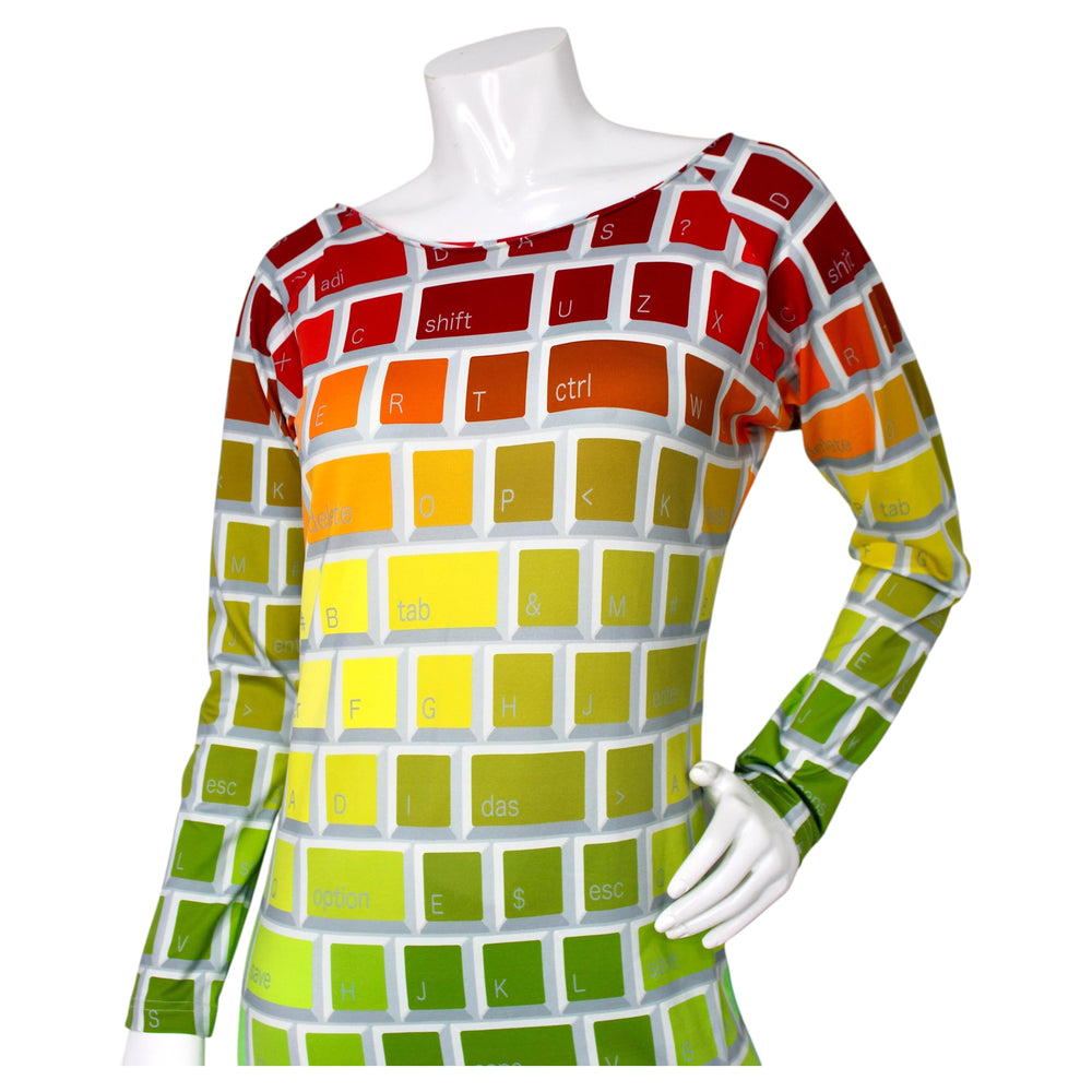 Jeremy Scott x Adidas Rainbow Grid Keyboard Print Maxi Dress circa 201 –  Vintage by Misty