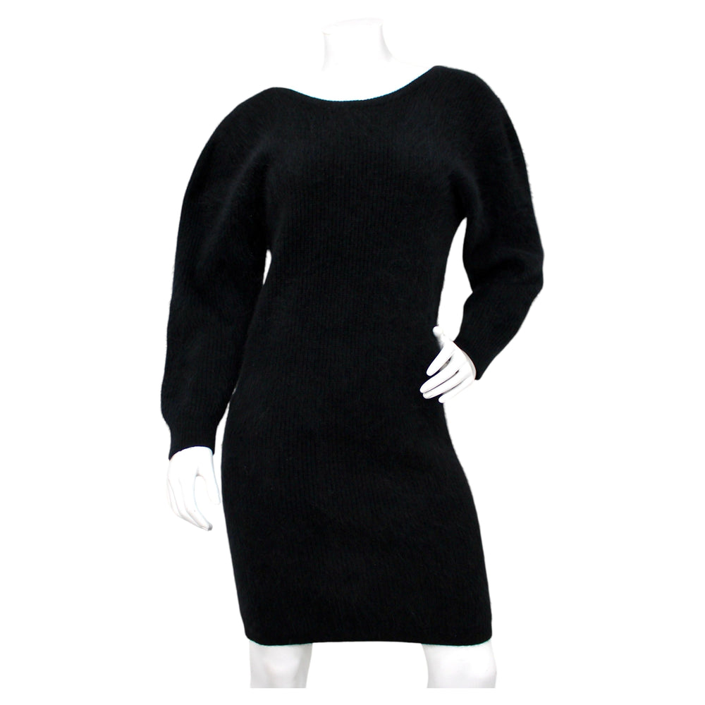 Esprit Black Angora Blend Knit Sweater Dress – Vintage by Misty