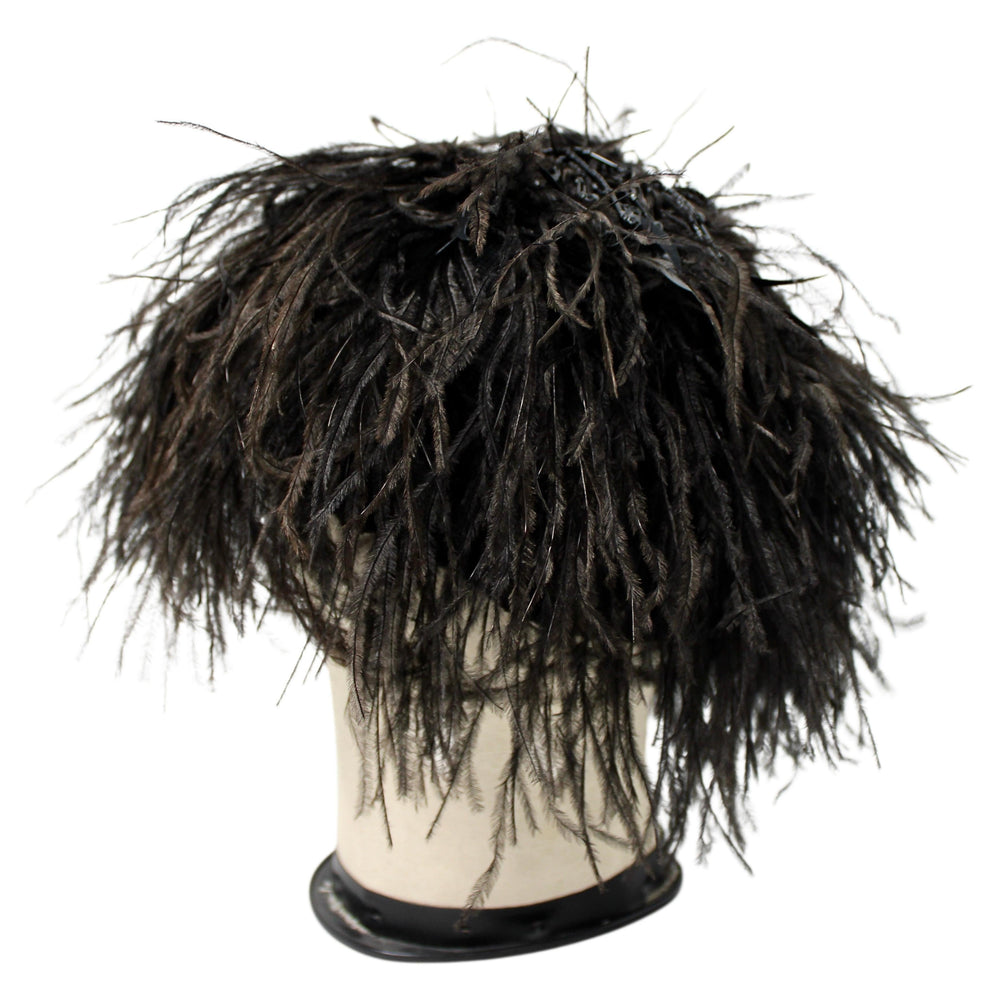 Giorgio Armani Beaded Ostrich Feather Vintage Hat – Vintage by Misty