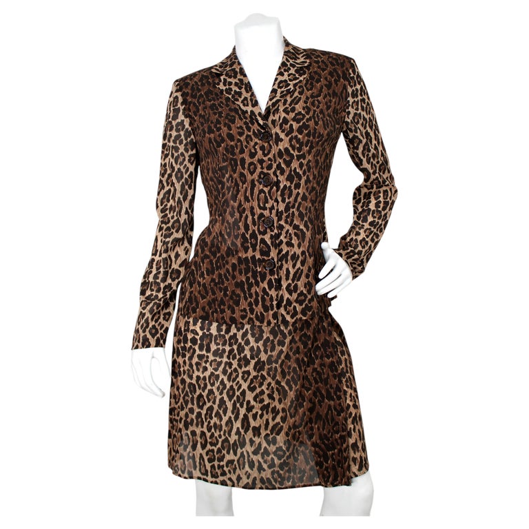1990s 未使用 D&G silk frill leopard skirt D&G Dolce & Gabbana Leopard Print Silk Skirt circa 1990s – Vintage