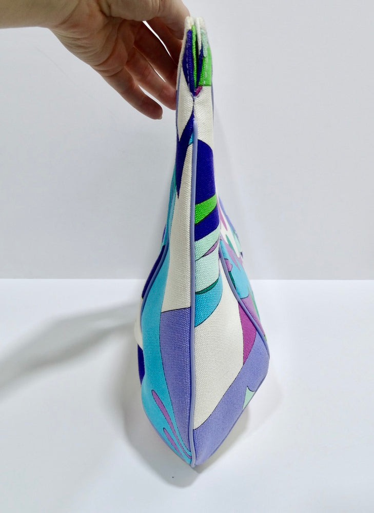 Emilio Pucci Printed Canvas Top Handle Bag