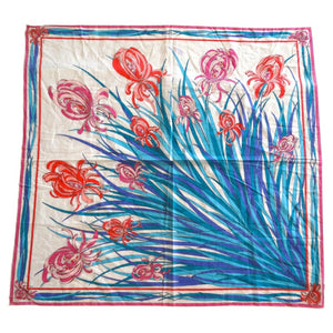Emilio Pucci Blue, Pattern Print Floral Scarf