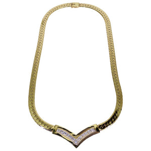 Cuban Diamond 14k Gold Link Necklace