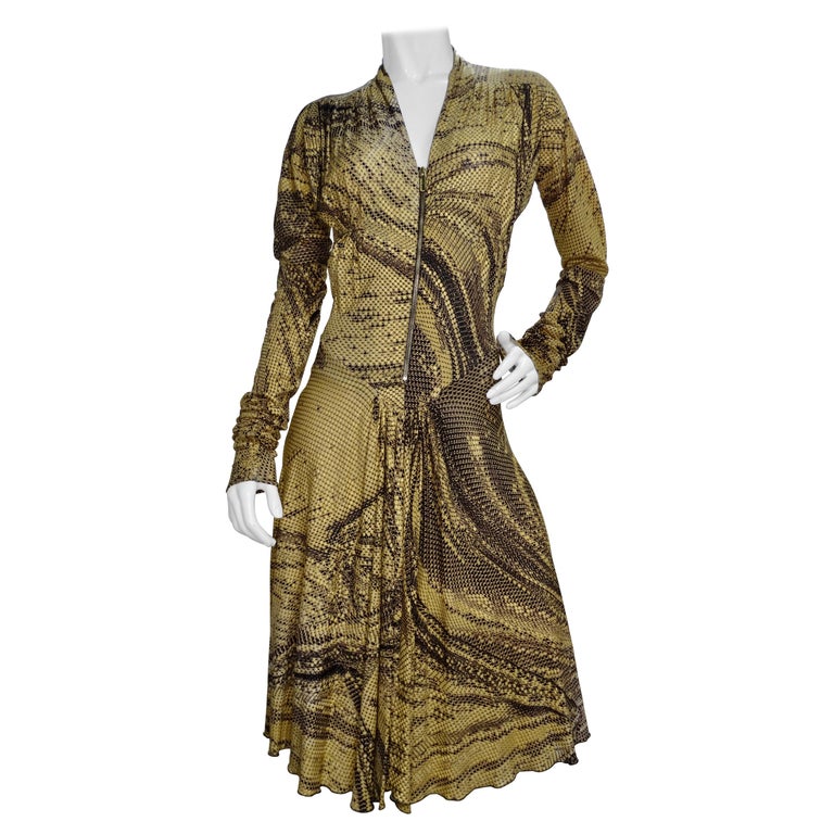 Roberto Cavalli Snake Print Dress – Vintage by Misty