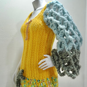 Artisan Made Crochet Bow Motif Maxi Dress