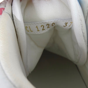 Louis Vuitton White Monogram Leather Time Out Sneakers Size 37