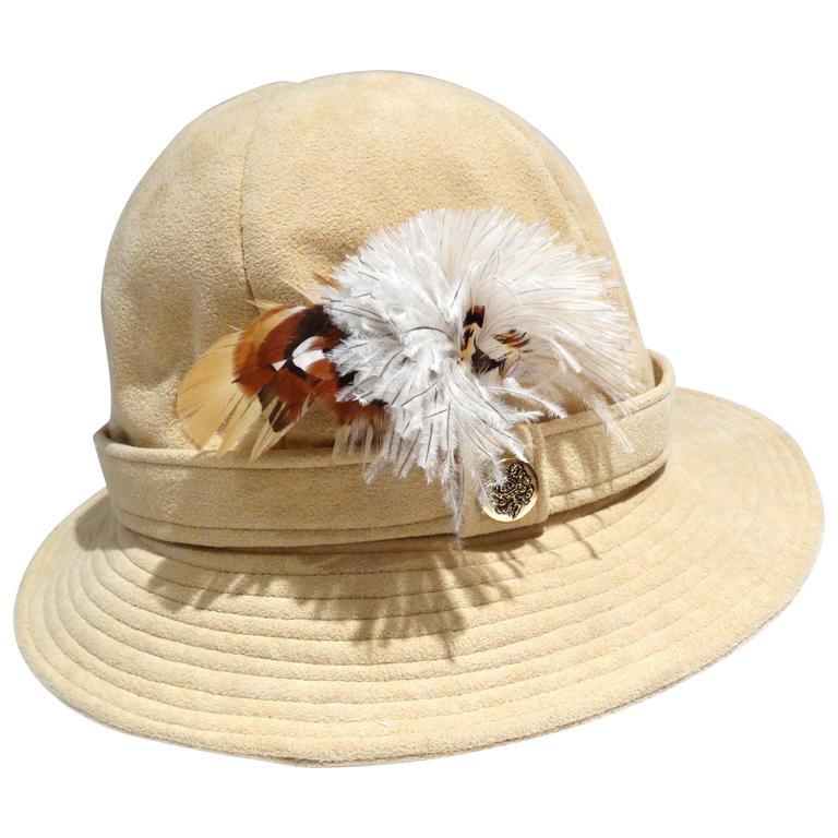 1970s Adolfo Bohemian Suede Hat