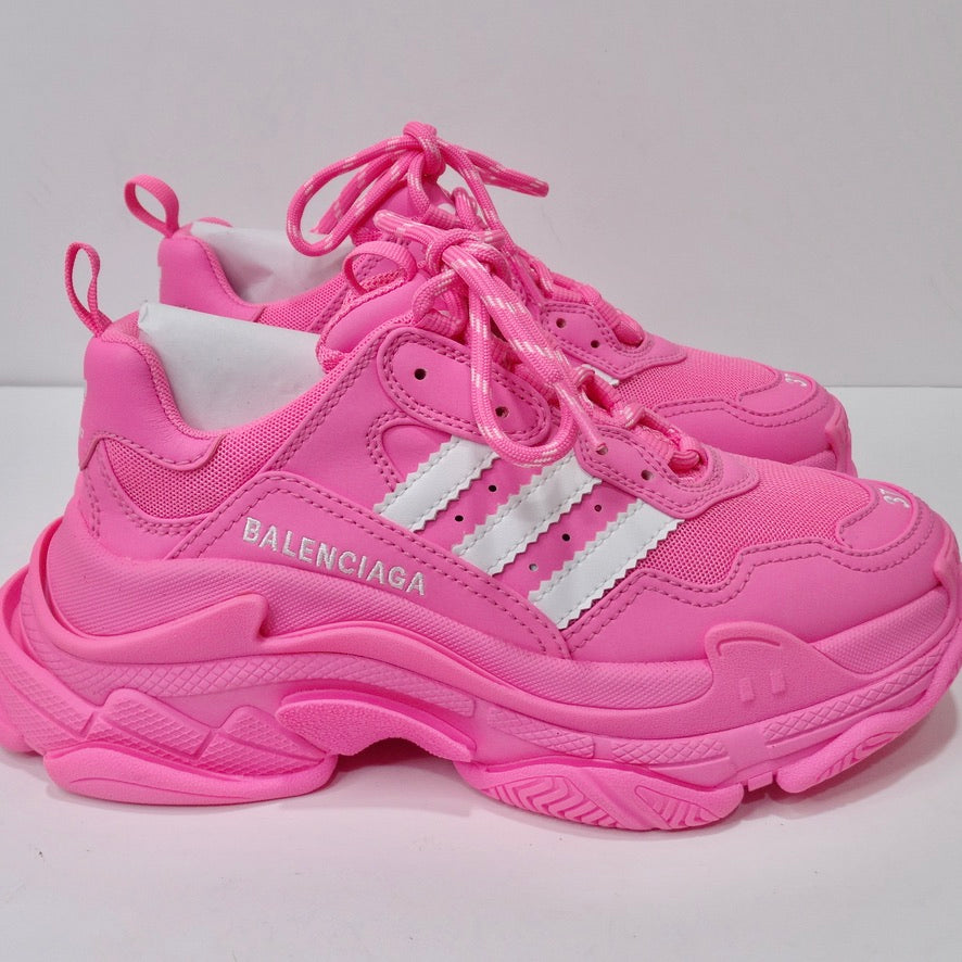 Balenciaga Adidas Tripple S Sneaker Neon Pink – Vintage by Misty