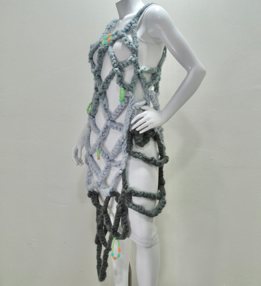 Elliana Capri Chunky Knit Beaded Dress