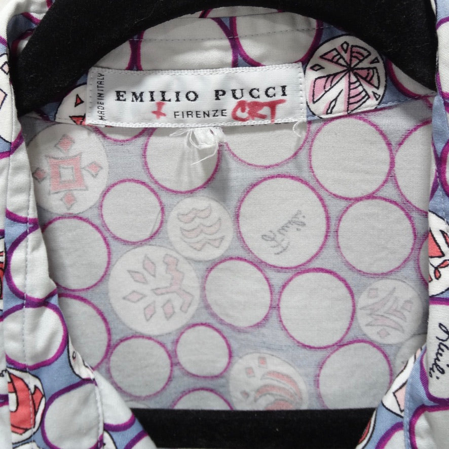 Mens Emilio Pucci Printed Button Down Shirt