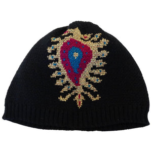 Rare 1970s Yves Saint Laurent Knitted Peacock Beanie