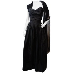 Moschino Pin-Tuck Gown With Built-in Shawl Vintage by Misty Moschino Pin-Tuck Gown With Built-in Shawl Vintage by Misty