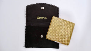 Cartier 18k 750 Yellow Gold and Diamond Compact