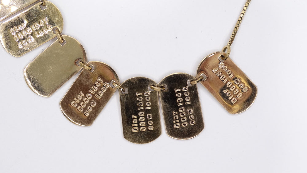 Christian dior dog tag necklace Clearance