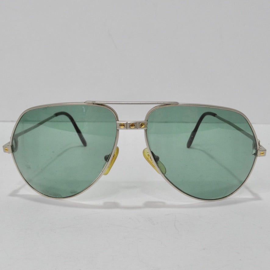 Vintage Cartier Santos Screws Titanium Romance Sunglasses circa 1980s