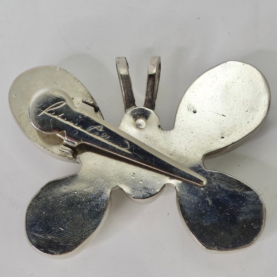 1970s Silver Butterfly Hair Clip