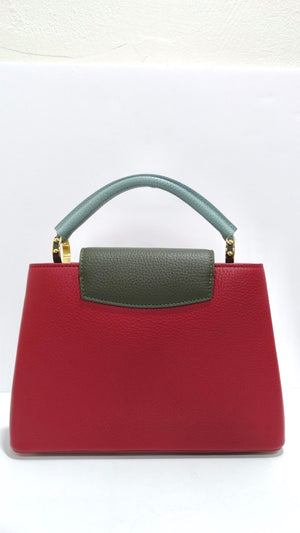 Louis Vuitton Burgundy Leather Capucines BB Top Handle Bag - ShopStyle