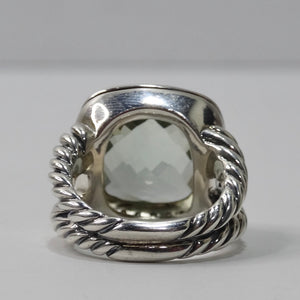 David Yurman Albion Ring with Prasiolite and Diamonds