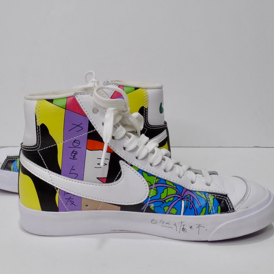 Nike Blazer Mid ’77 Flyleather Ruohan Wang Multicolor Sneakers