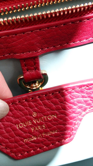 Louis Vuitton Capucines Handbag Leather BB Red Color
