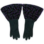 1980s Isabel Canovas Gauntlet Gloves with Cut Out Floral Motif