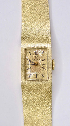 Rare Omega 14K Solid Gold Lady's Oversized Mesh Bracelet Watch, Origin –  Olde Towne Jewelers