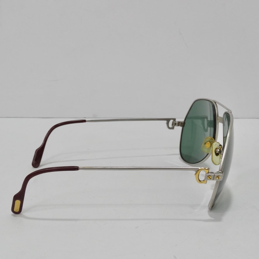 Vintage Cartier Santos Screws Titanium Romance Sunglasses circa 1980s