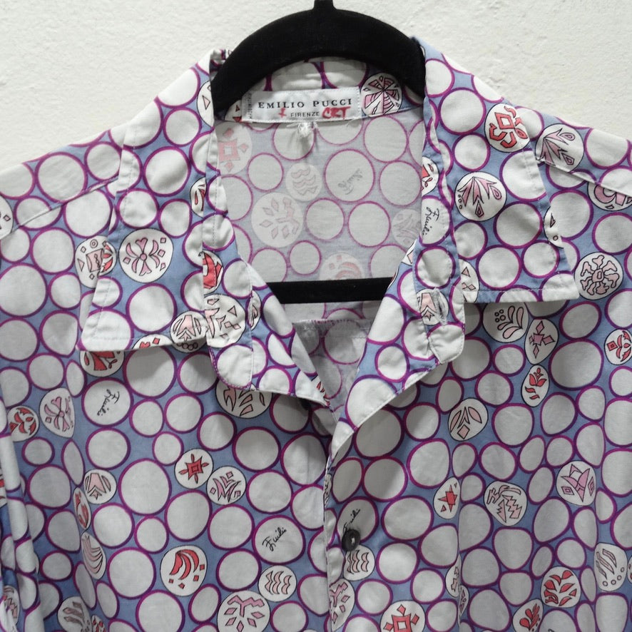 Mens Emilio Pucci Printed Button Down Shirt – Vintage by Misty