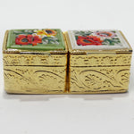 1960 18K Gold Art Deco Pill Box
