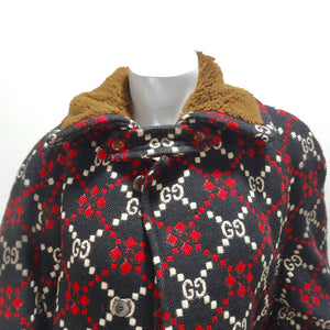 Gucci Diamond Wool GG Logo Oversized Cape Coat – Vintage by Misty