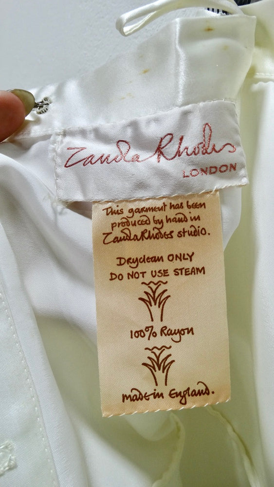 Zandra Rhodes Vintage 80s Signed Embellished Gown Custom Made