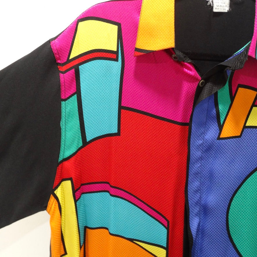 Vintage Mens Colorblock Button Up Shirt – Vintage by Misty
