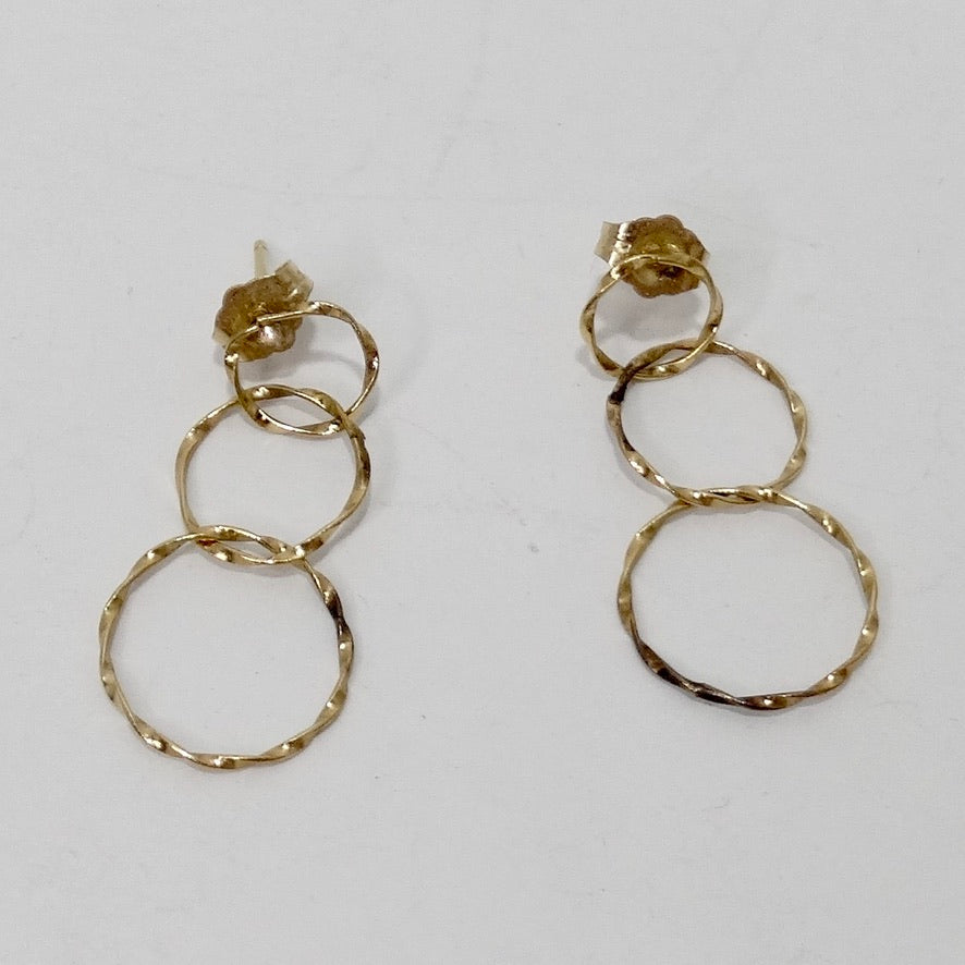 14K Gold Hoop Earrings circa 1980s
