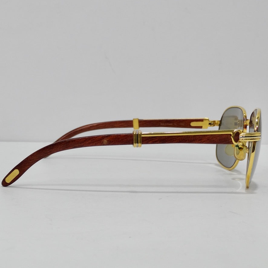 Cartier Wood Monceau Gold & Sunglasses circa – Vintage by Misty