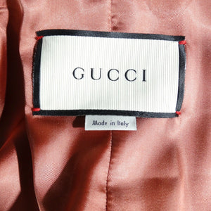 Gucci Diamond Wool GG Logo Oversized Cape Coat