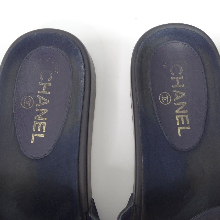 chanel white sandals