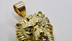 Leo Zodiac Custom-Made Diamond Lion Head CharmPendant