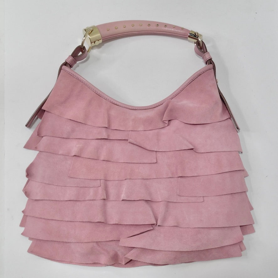 Yves Saint Laurent 'St-Tropez' Pink Suede Shoulder Bag - Yves