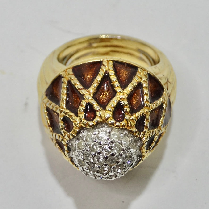 1970 18K Gold Plated Cocktail Ring