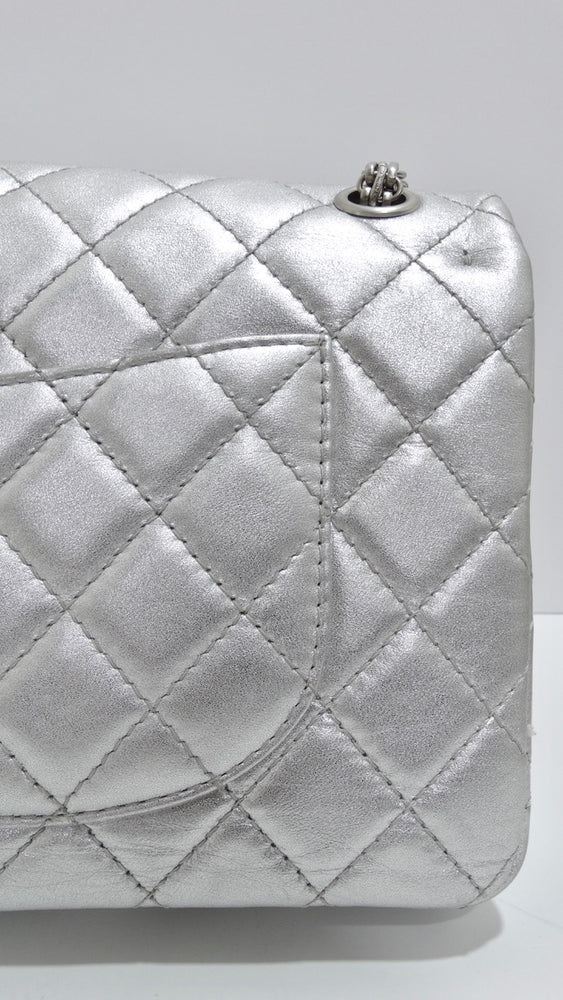 Chanel Metallic Calfskin Quilted 2.55 Reissue Jumbo Double Flap