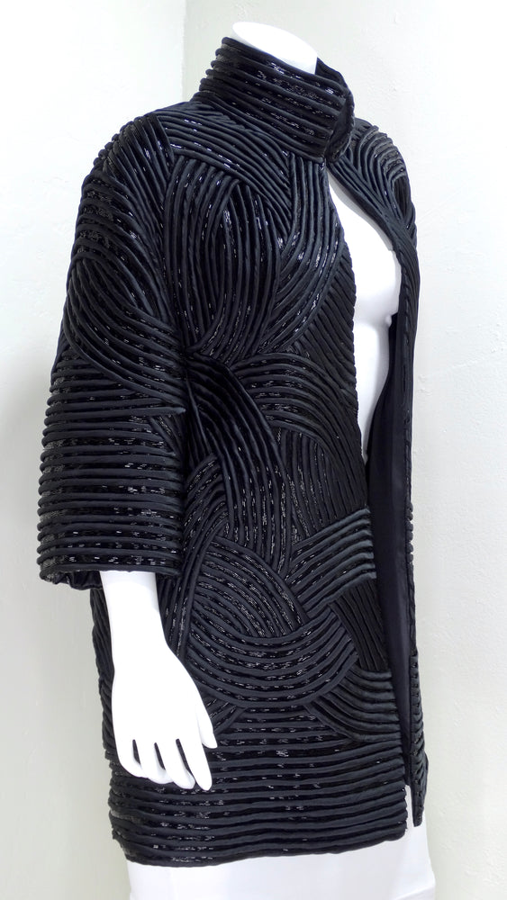 Womens St. John black Sequin-Embellished Jacket
