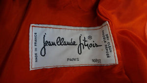 1980s Jean Claude Jitrois Diamond Pattern Leather Wrap Jacket