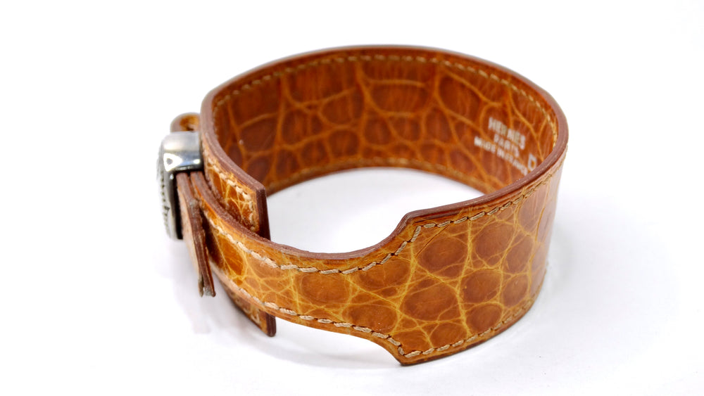 Alligator leather bracelet Clearance