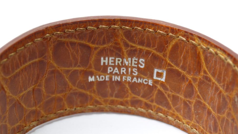 Hermes Vintage Alligator Leather Bracelet