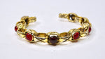 Chanel 1984 Gold Stone Cuff Bracelet