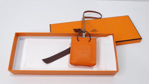 Hermes Orange Shopping Bag Charm