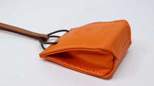 Hermes Orange Mini Shopping Bag Charm Orange Madison Avenue Couture
