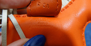 Hermès Orange Poppy Lambskin Grigri Rodeo Horse Bag Charm PM with Real  Horse Hair
