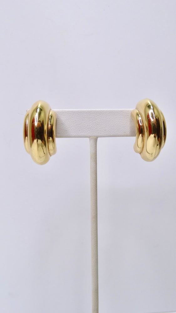 Van Cleef & Arpels 14k Gold Chunky Hoop Earrings