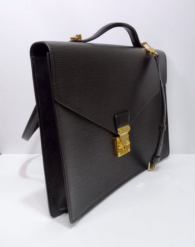Late 20th Century Louis Vuitton Briefcase in Black Epi Leather